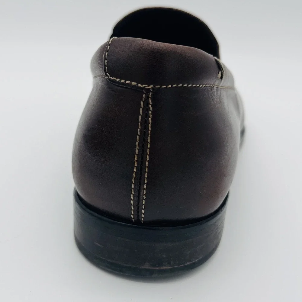 Gordon Rush Shane Men's Size 13 Brown Leather Casual Slip On Loafers Shoes
